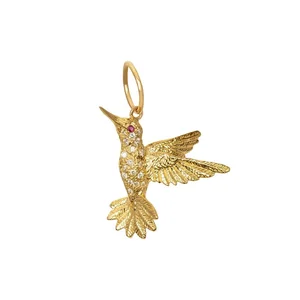 Fashionable Wholesale Designers Pendant Charm Gold Color Custom Bird Pendant Charm