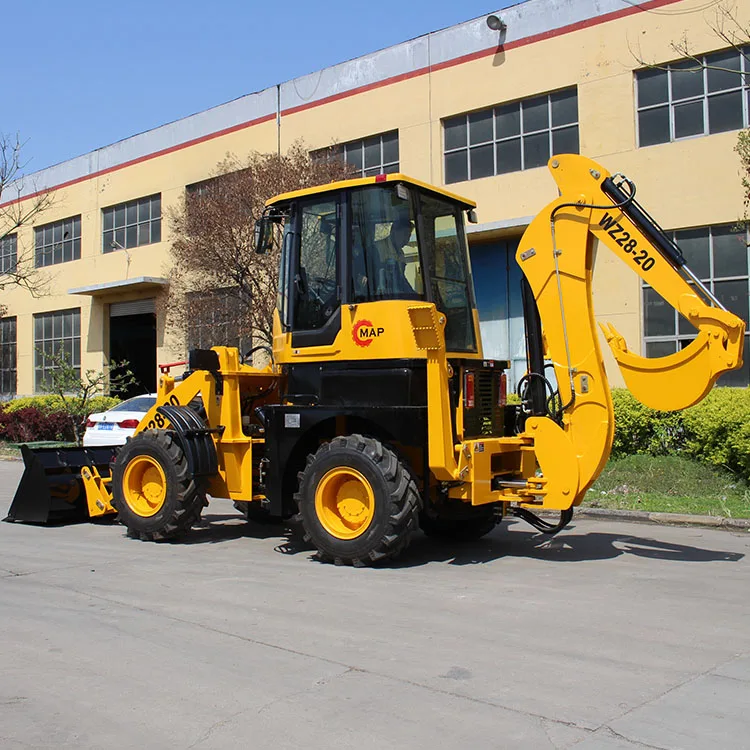 Factory Direct 1Ton/2Ton/2.5Ton Rated Load Backhoe Loader Mini 4WD Terrain Vehicle Front End Loader with Back Hoe Excavator CE