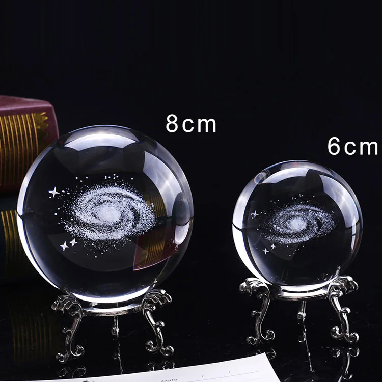 product 3d laser engraved milky way galaxy crystal ball for sale-34