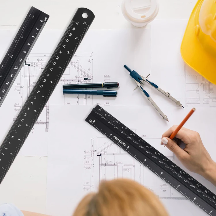 Custom Metal Ruler Aluminum Scale Ruler Triangular Ruler| Alibaba.com
