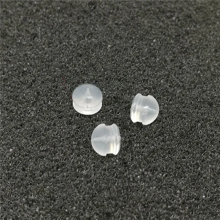 100500pcs/bag Silicon Clear Bullet Earring Clutch Star Hamburger