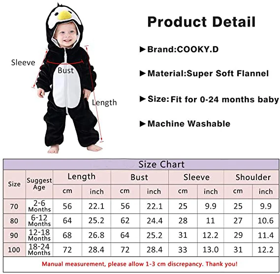 Unisex Baby Hooded Romper Outfits 0-24 Months