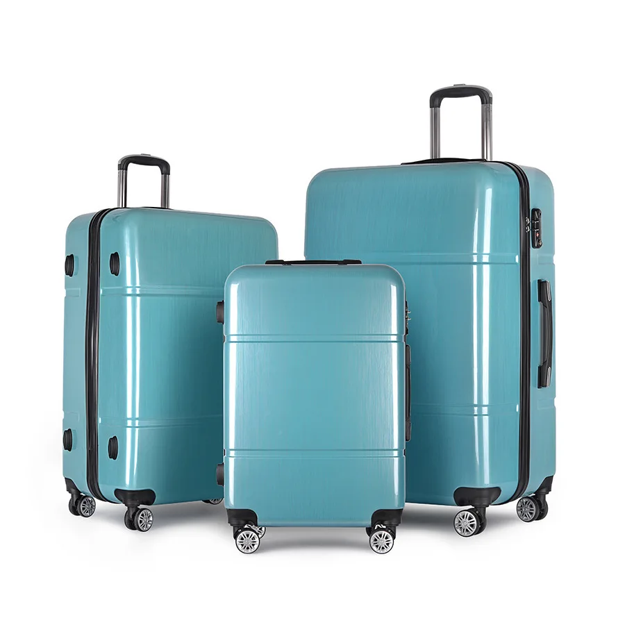 Factory Custom High Quality 3 Pcs Abs Suitcase Set Women 20 24 28 Abs