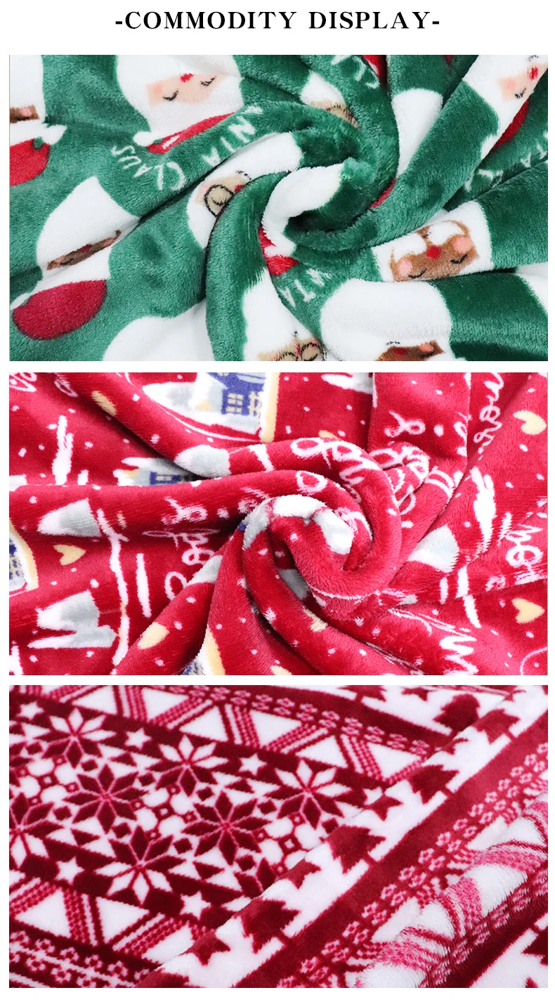 Wholesale Discount Christmas Gift Eco-Friendly Soft Throw Raschel Blankets For Home details