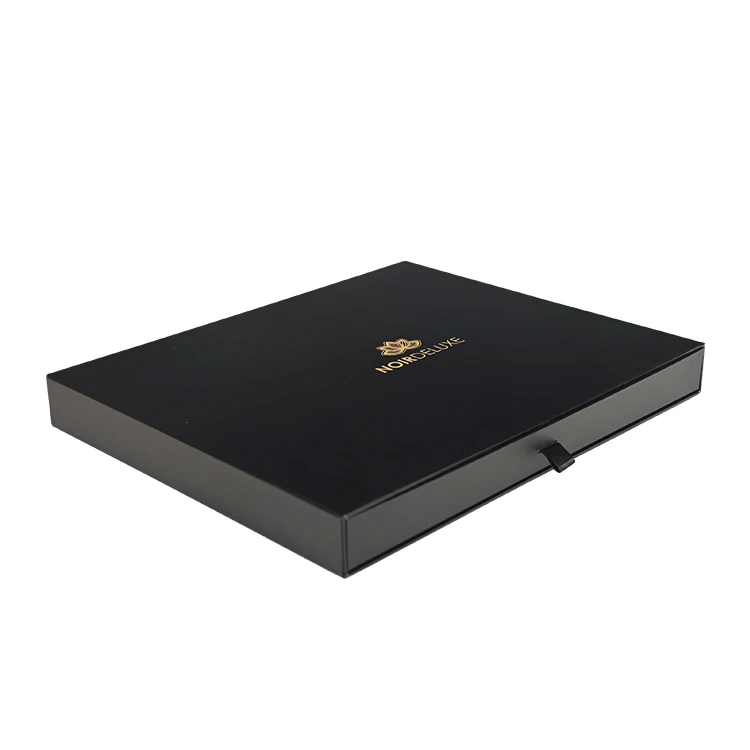 Custom Recyclable Slide Drawer Chocolate Cardboard With Golden Dividers High End Baklava Truffle Chocolate Gift Box