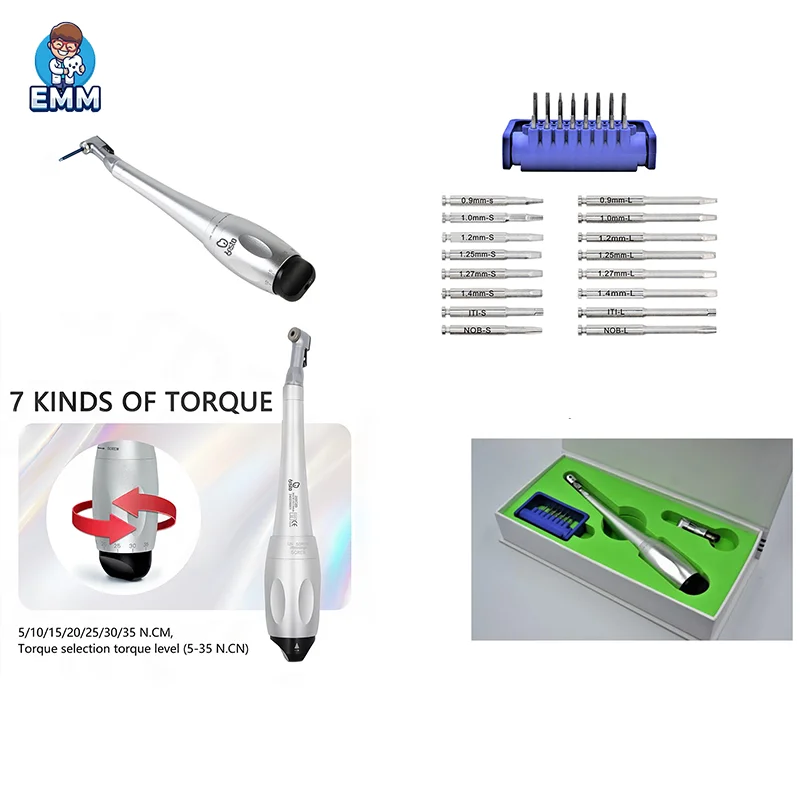 Venditio Calida Dentalis Universalis Implantorum Torque Clavis Cum 16 Peciis Scalpellorum Dentaria, Ratchet Dentarius, Instrumenta Dentista