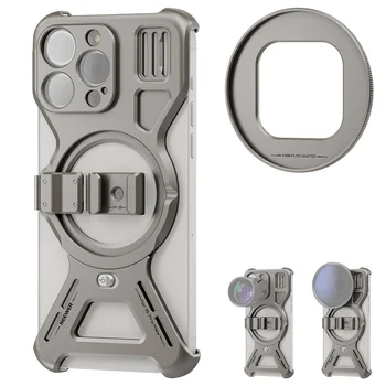 NEEWER PA067/PA068 15 Pro/Pro Max Phone Cage Rig Mobile Phone Video Cage LiteArmor Metal Frame Smartphone Video Rig