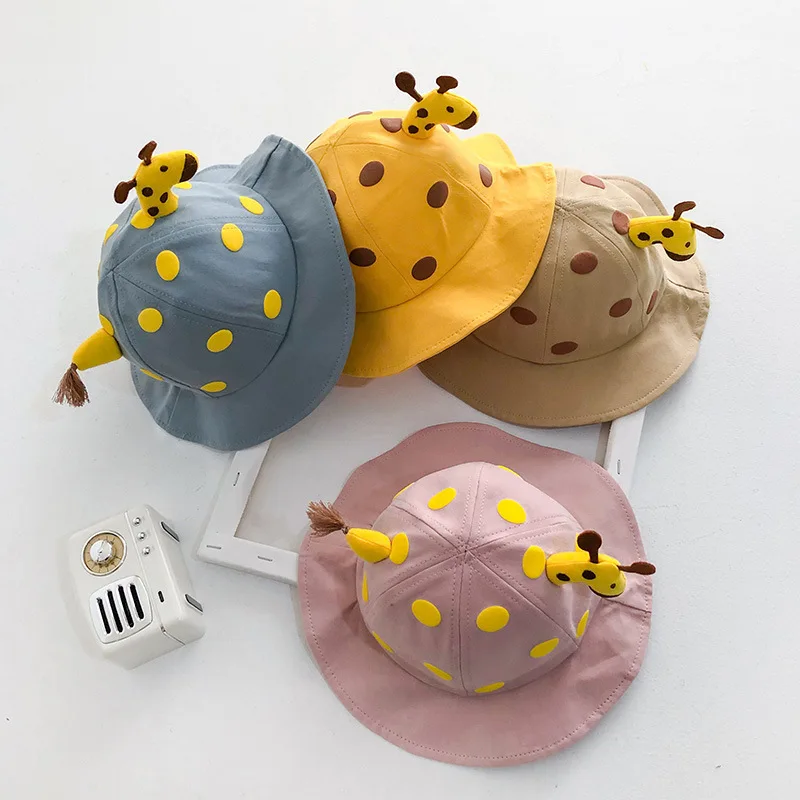 Zoo Spring Tour Giraffe Pot Hat for 0-3 Years Old Baby High Quality Explosive Cartoon Argyle Pattern 48cm Casual Daily Use