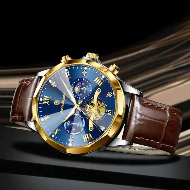 POEDAGAR 938 Multi-Function Waterproof Quartz Watch