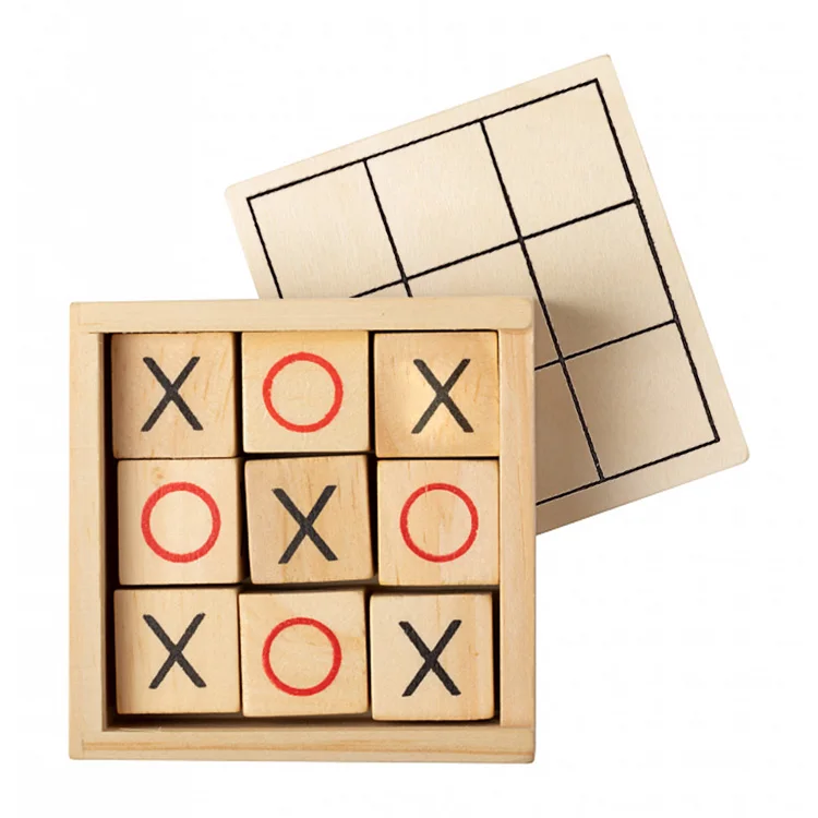 Premium Acacia Wood Tic Tac Toe Game Set - Image 4