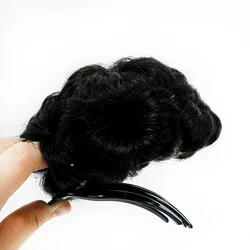 YR пучок волос резинки для наращивания Кудрявые Волнистые грязные синтетические шиньон женщин