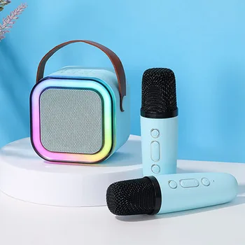 Mini portable desktop smart karaoke speaker product LED  karaoke speaker 2023 party speaker