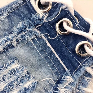 Short En Jean Pour Femme LAEMILIA - Mini Short Décontracté, été, Coton Mélange - 10
