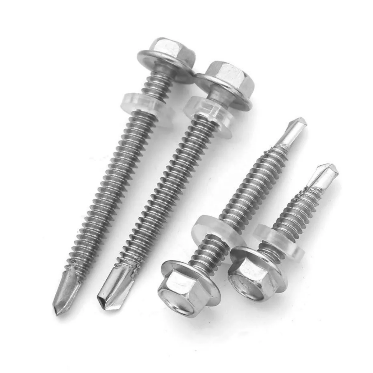 DIN M2 M4 M6 Stainless Steel Zinc Plated Hex Washer Head Self Drilling Screw Para sa Roofing