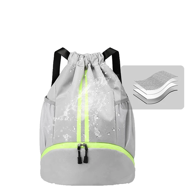 Lightweight Gym Training Sports Drawstring Backpack Basketball Organizer Bag Durable & Waterproof with Custom Logo