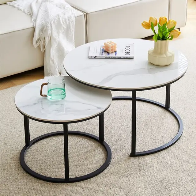 Factory Living Room Furniture Sets Metal Center Coffee Tables With Modern Luxury
