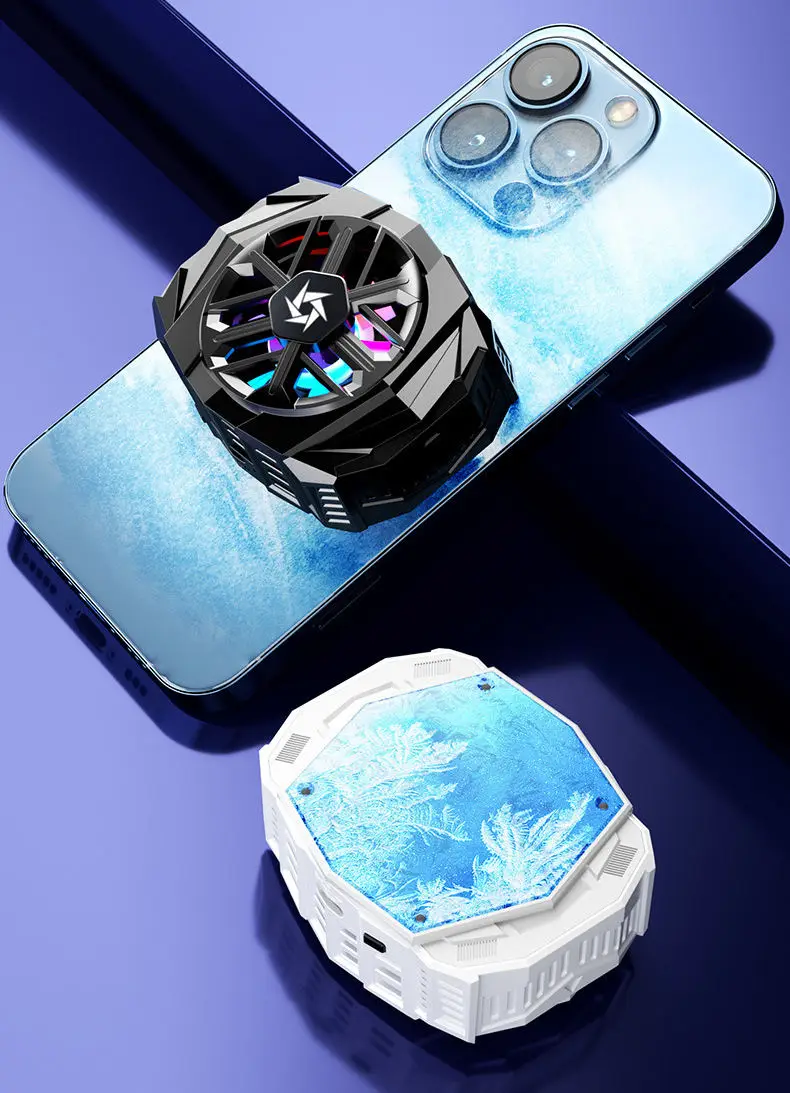 SL03 Magnetic Phone Cooler with Built-in 1200 Mah Battery Portable Gaming Wireless Phone Cooler Fan Semiconductor Cooler