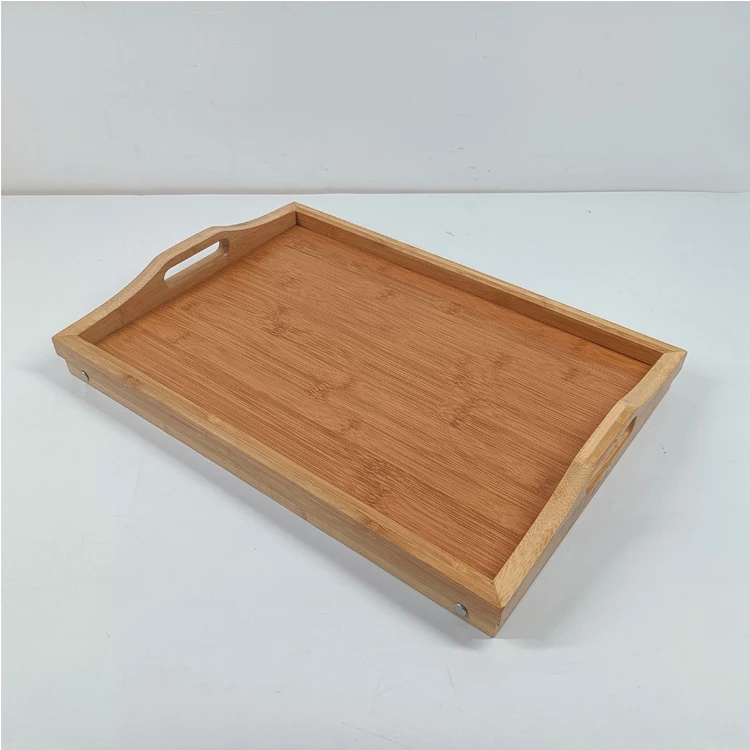 WDF Customizable bandeja de madera para desayuno bamboo foldable bed tray bandejas de madera decoracion wood serving tray factory