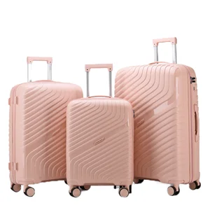 Luxury Large Capacity Trolley Suitcase Ultralight PP Luggage Durable Zipper Wheels Classic Boarding Box for Men Women Simple for