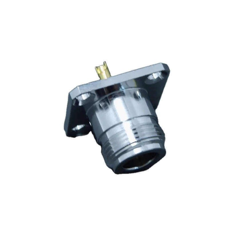 N Female Solder Attachment 4-Hole Flange Mount Jack Connector
