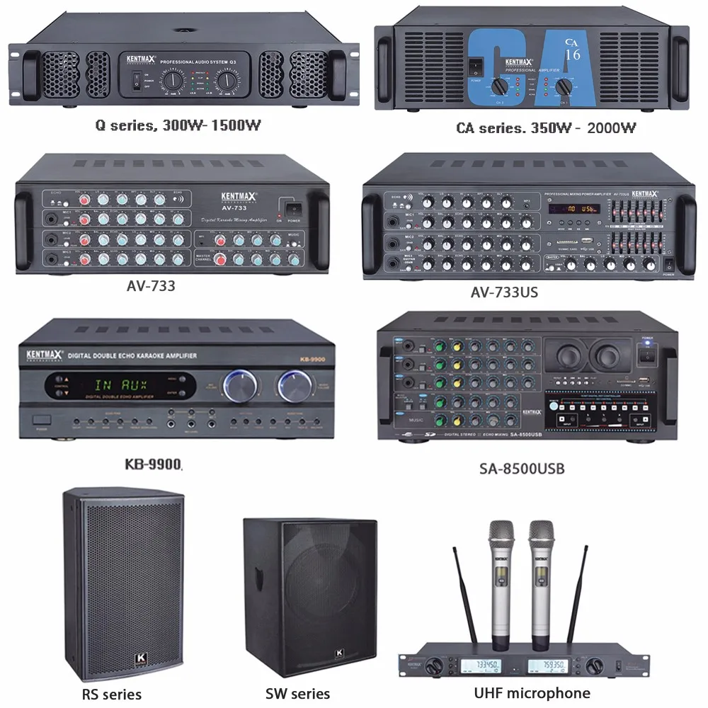 LED Display Digital Audio AMP  Audio Controller Table 2 Channel With USB SD Input Power Mixer Amplifier