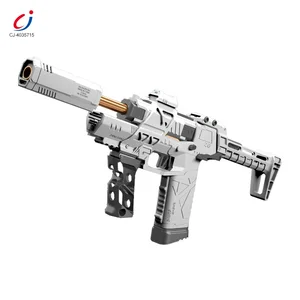 Chengji Nylon Alloy air Shooting Realistic Metal Toy Gun Soft Bullet Submachine Pistolas De Metal Soft Bullet Gun for Adult Kids