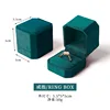 Caja para anillos verde pavo real