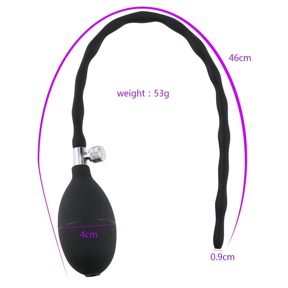 Free Custom Box - Inflatable Male Penis Plug Urethra Catheter Tube Block Horse Eye Stimulation Rod Urethral Sound Dilator