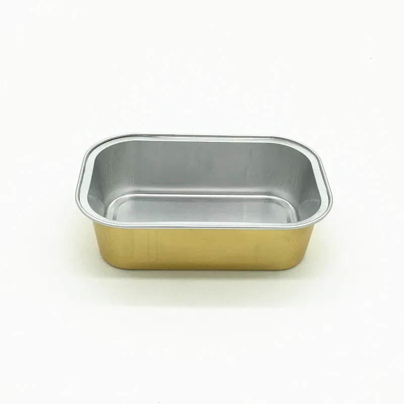 TIA C290 Five Inch square Box Aluminum Foil Container Meal Kit Tray Airtight Seal Foil Container for Pre Portioned Ingredients