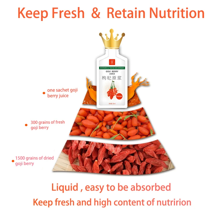 
Косметические пакеты для напитков, 30 мл, пакет для фруктового сока из ягод годжи, органический китайский волчьи ягоды 