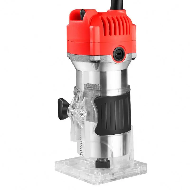 TEBAK Electric Wood Edge Trimmer Machine Manual Wood Router Milling Slotting Machine Woodworking Carving Slotting Machine