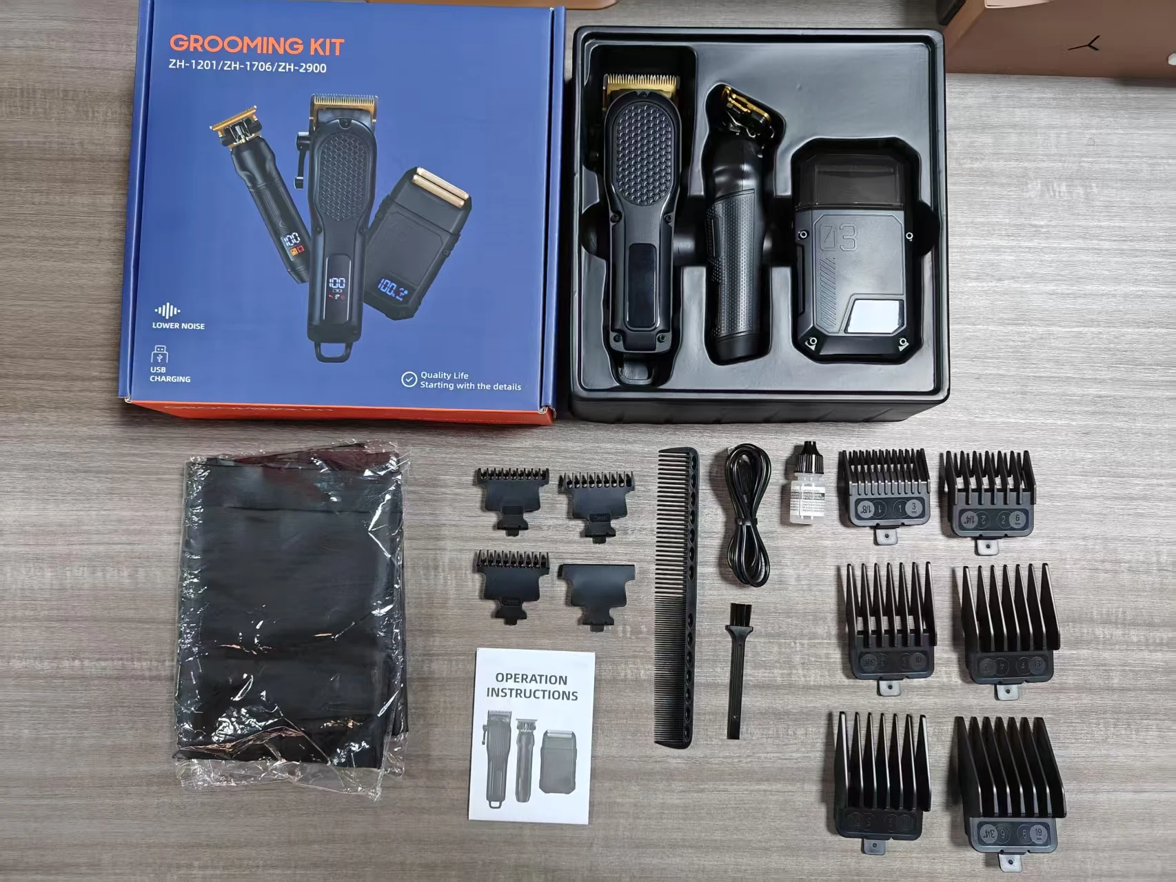 Rechargeable LED Display Electric Hair for Clipper Set New Model Barber Machine for Household Hotel Use English Instructions supplier