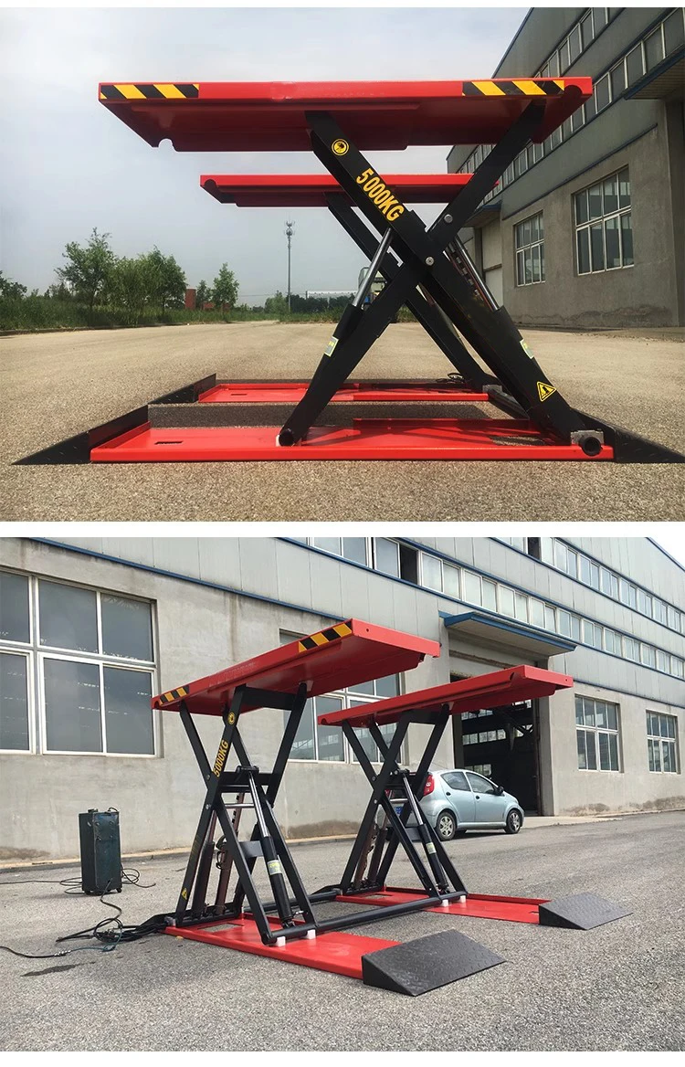 Surface Mounted Mid Rise Scissor Lift Car Lifts For Home Garages - Buy ...