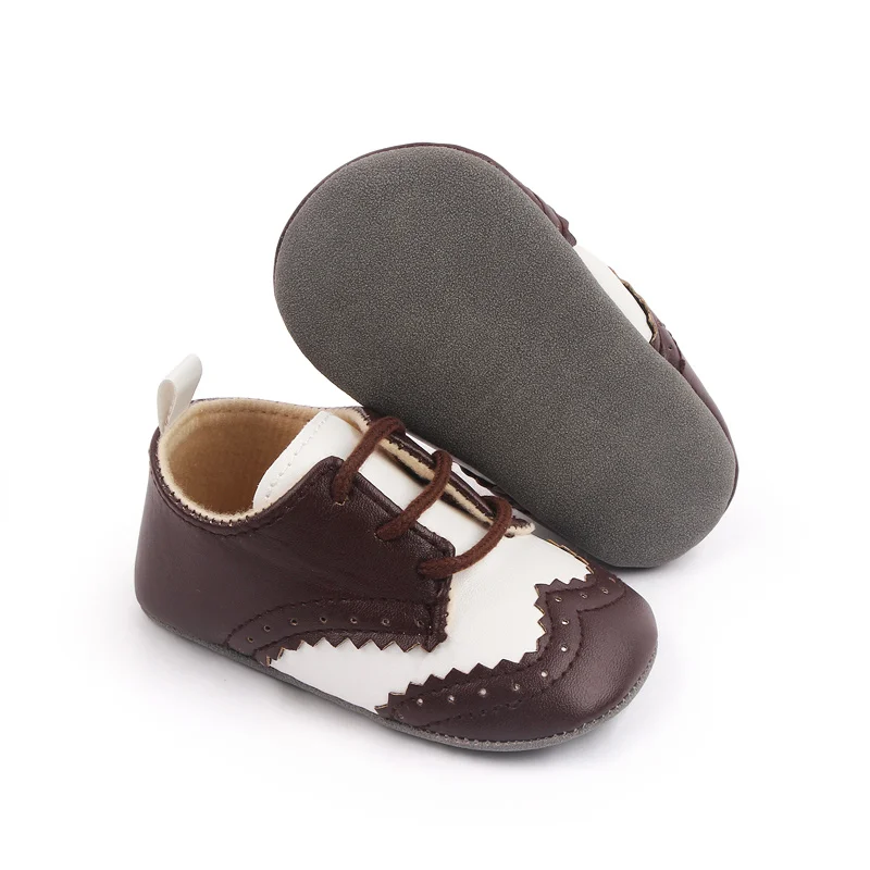British Design Baby Leather Shoes Spring and Autumn New Soft Bottom Baby Toddler Boy Shoes manufacture
