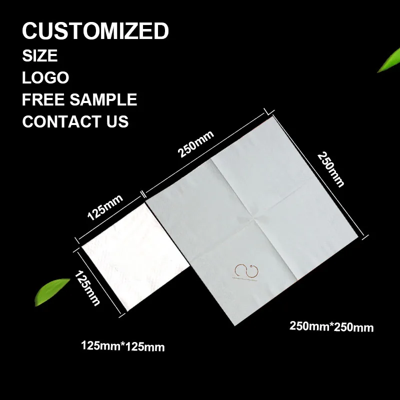 Салфетки бумажные мягкие с логотипом на заказ, салфетки белого цвета для коктейльного стола, свадебного ужина в ресторане, бумажные салфетки