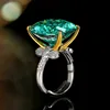 Anillo Parale Verde de tamaño abierto