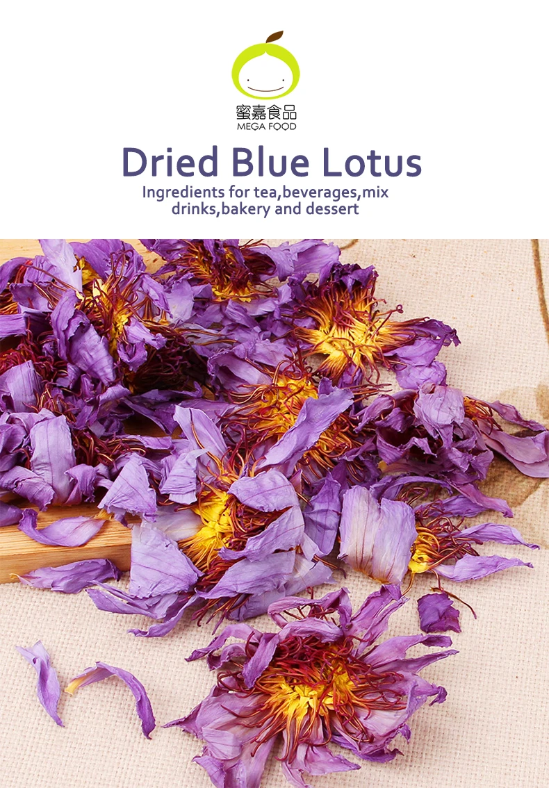 Dried Blue Lotus Flower Blue Tea Petals Natural Whole Blue Flowers ...