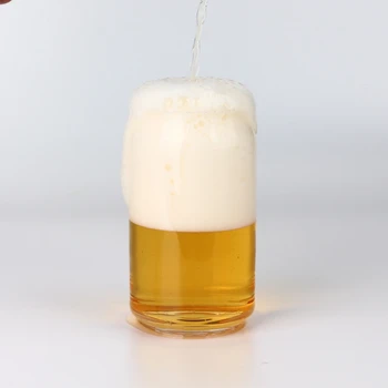 480ml  hot sale drinking glass beer cup thin beer glass with smooth top rim