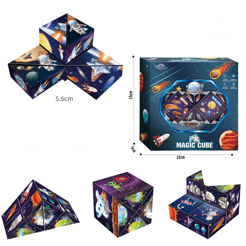 Shashibao Fidget Toy Brain Training Shape Shifting Box 3d Infinity ...