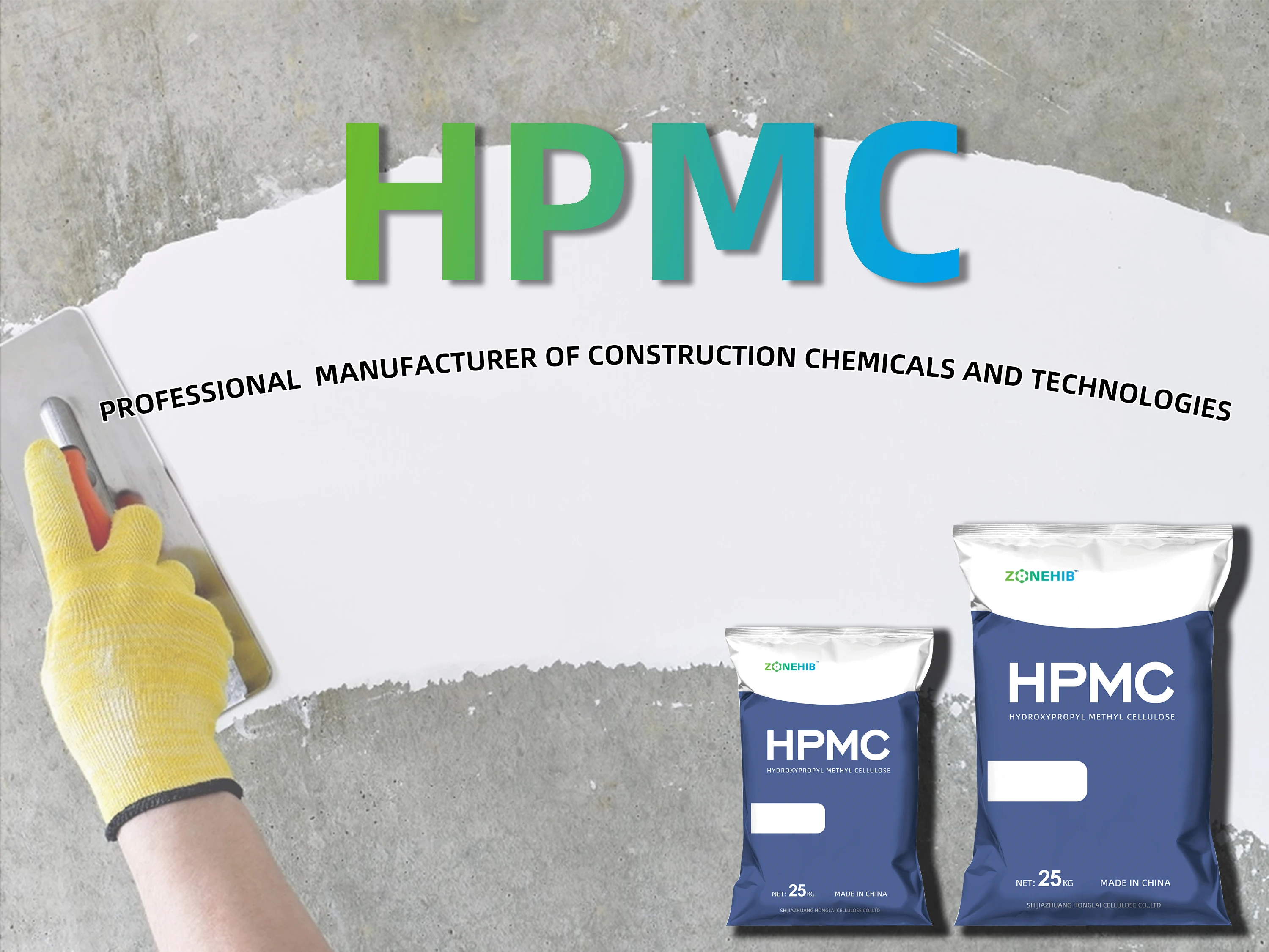 25kg Construct Grade Wall Putty Hpmc Powder 200000 Cosmetics Grade for ...
