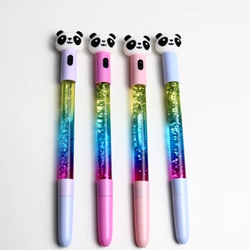 Wholesale Lovely Fluent Writing Ball Pen Cute Panda Lights-up Shining Fairy Pen For Children