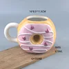 Tazza a forma di ciambella in ceramica rosa