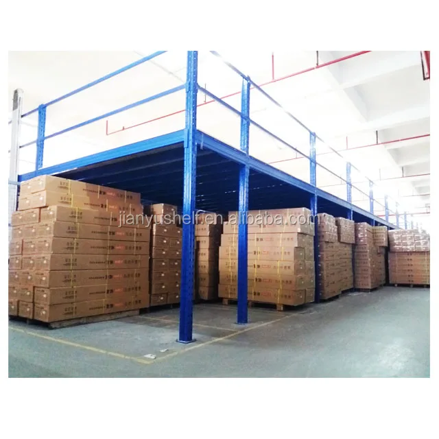Heavy duty mezzanine steel shelving system warehouse multilevel high load mezzanine racking flooring
