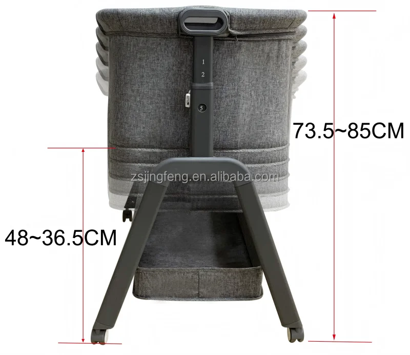 Portable Baby Bassinet Baby Bedside Co-Sleeping for 0-6 Months 5 Height Adjustable Bedside Crib Baby Bed Cot with Mosquito Net