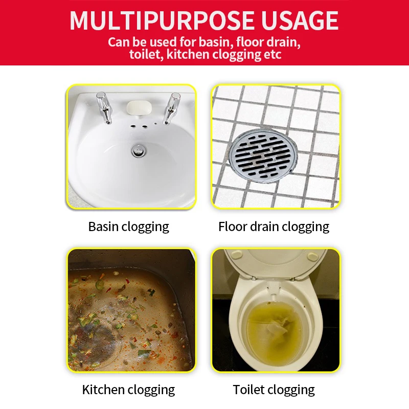 Hot Sale Toilet Pipe Drain Unclogging Dredger Agent  300g Drain Cleaner Powder Clog Remover Kitchen Sink and Drain Cleaner