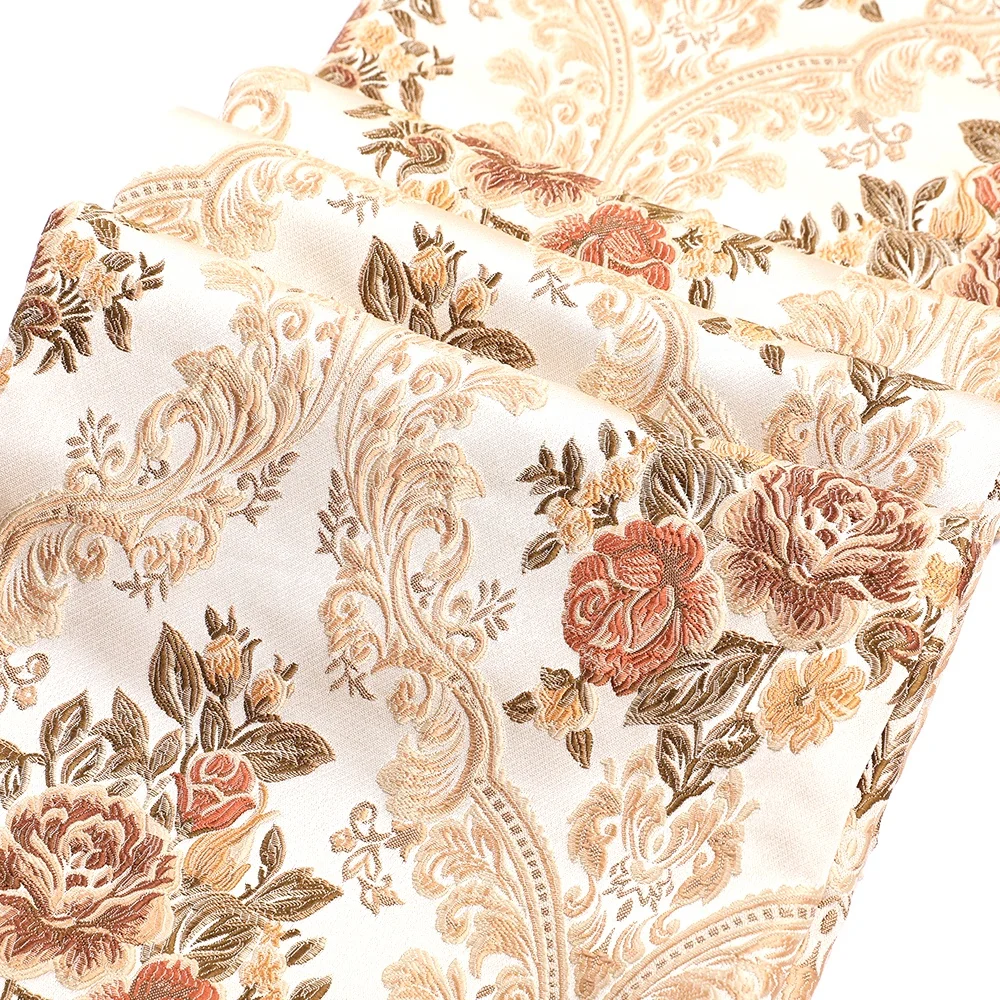 Sofa Upholstery Fabric For Antique Furniture 100 Polyester Jacquard