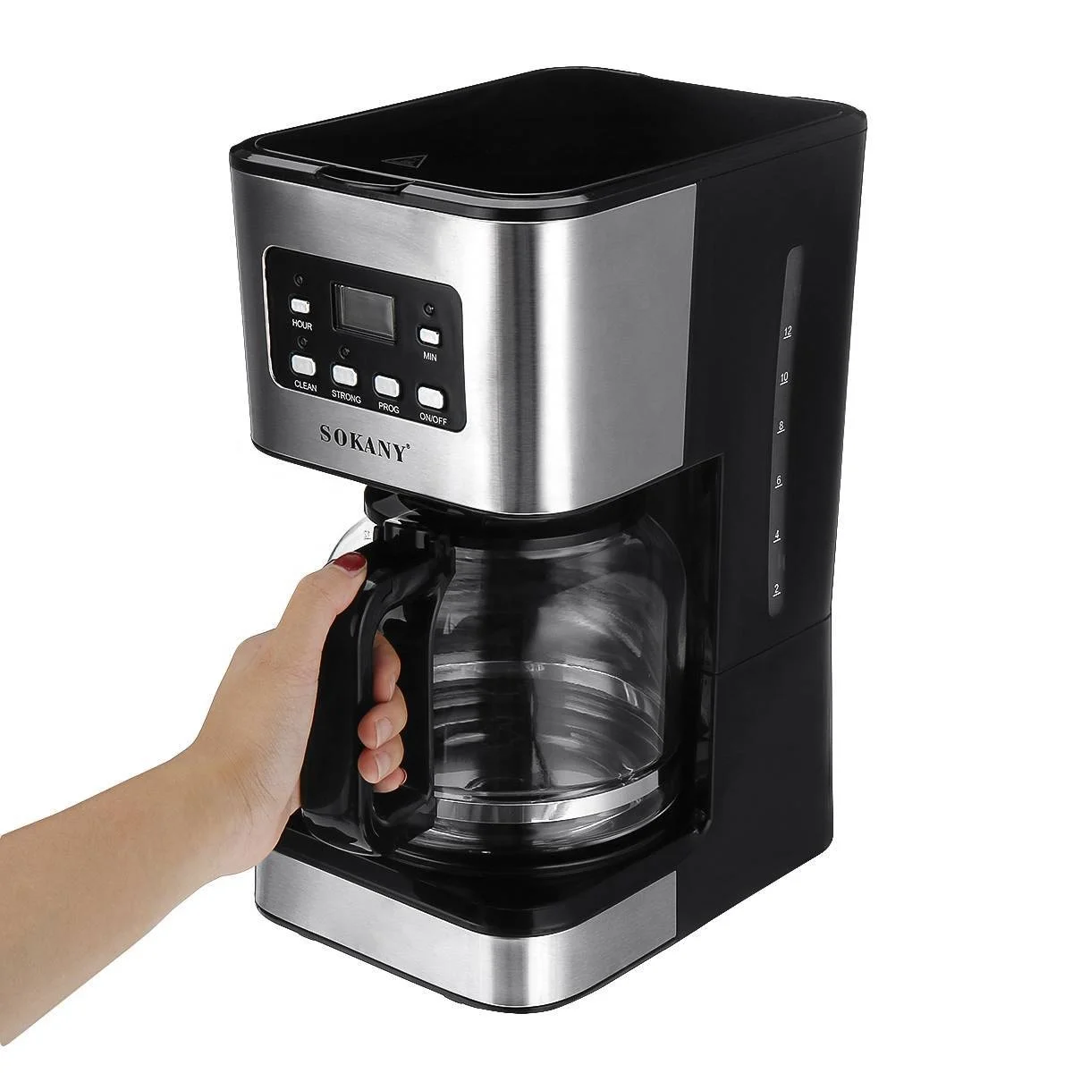 SOKANY 12 Cup Electric Drip Coffee Maker for Home & Commercial Use