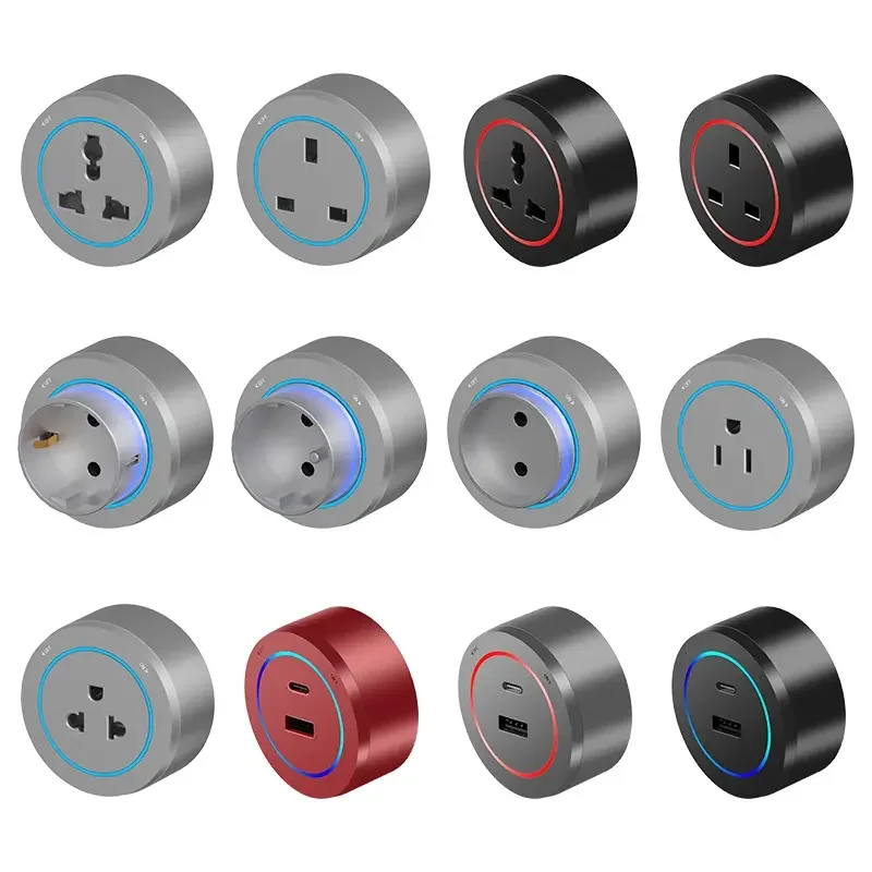 Aexit Presa A Muro 3 In 1 10A 250V - Compatibile Con Spine AU, UK, USA - Bianca Da Incasso - 3
