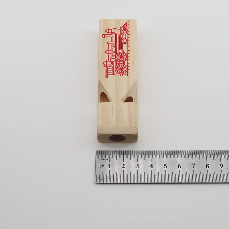 Детский деревянный игрушечный свисток с логотипом