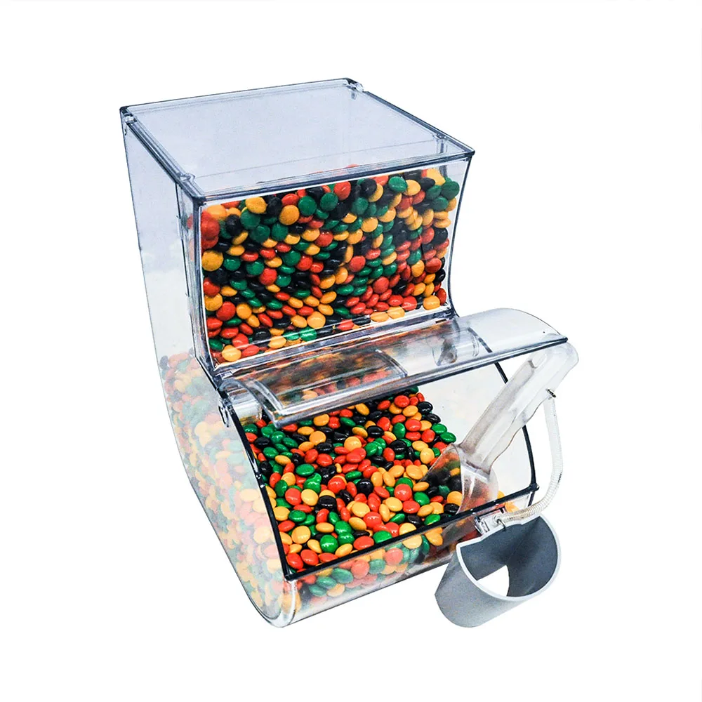 Plastic Food Grade Gravity Bin Bulk Dispensers For Candy Cereal Nut